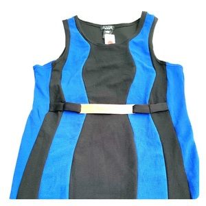 Black and blue cocktail dress